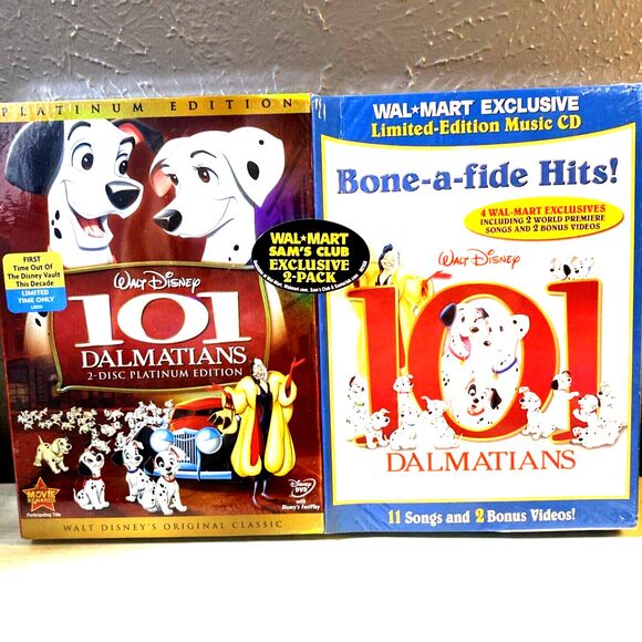 101 Dalmatians (DVD, 2008, 2-Disc Set, Platinum Edition) + Limited Ed Music CD - Picture 1 of 2